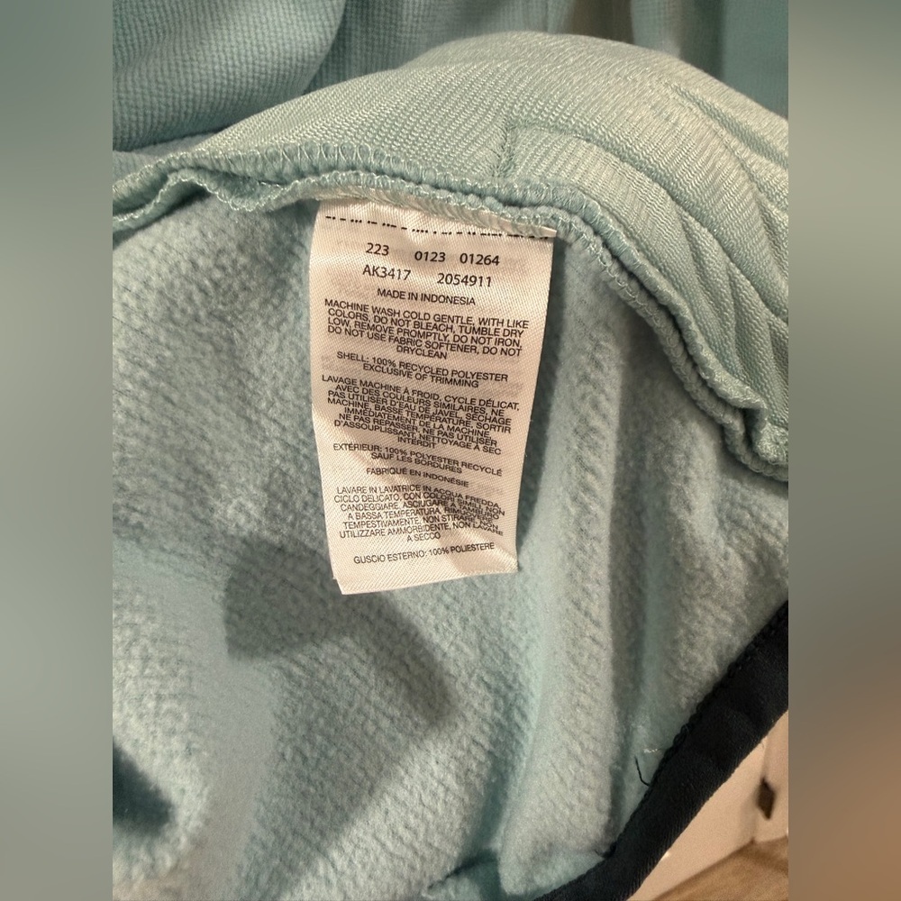 Columbia Omni-Wick Fleece Hoodie Pullover XS Aqua Blue Lightweight Active NWT - Picture 6 of 10